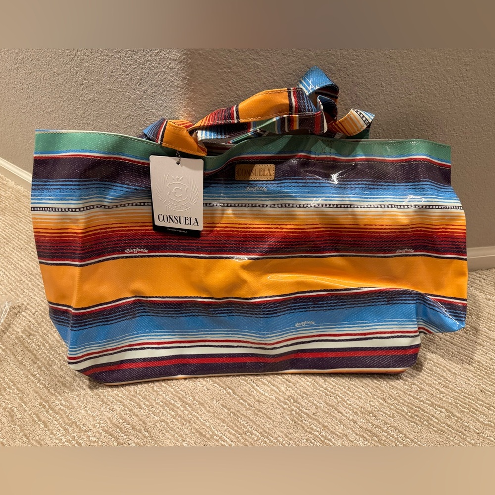 NWT Consuela Grab ‘N’ Go Jumbo Deanna Multicolor Striped Large Tote